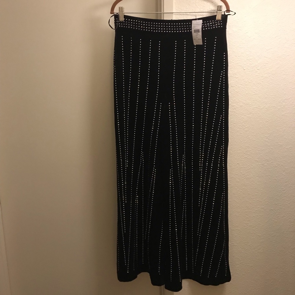 WOMEN VELVET WIDE LEG PANTS